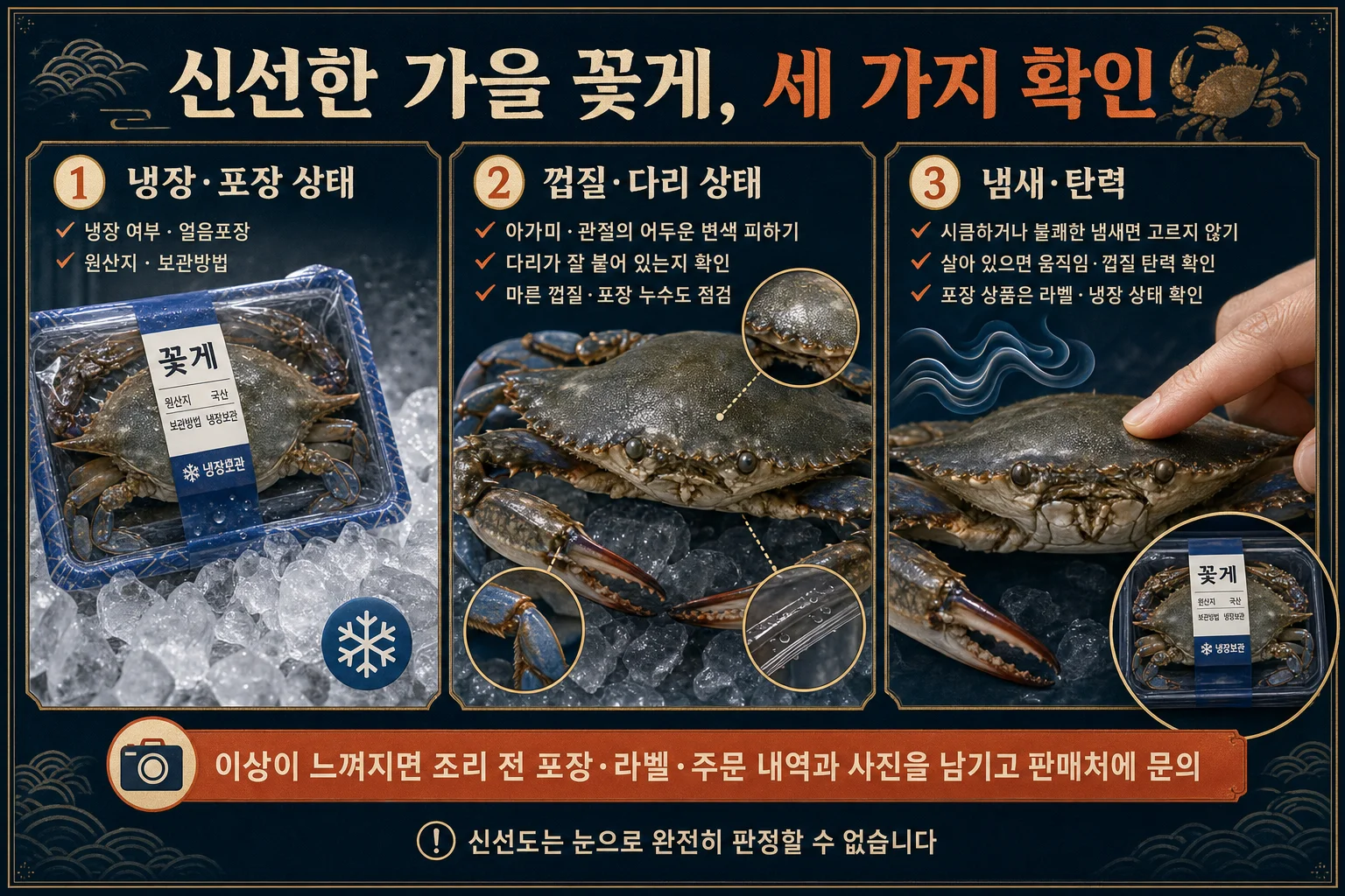 • 신선한 가을 꽃게 고르는 체크포인트