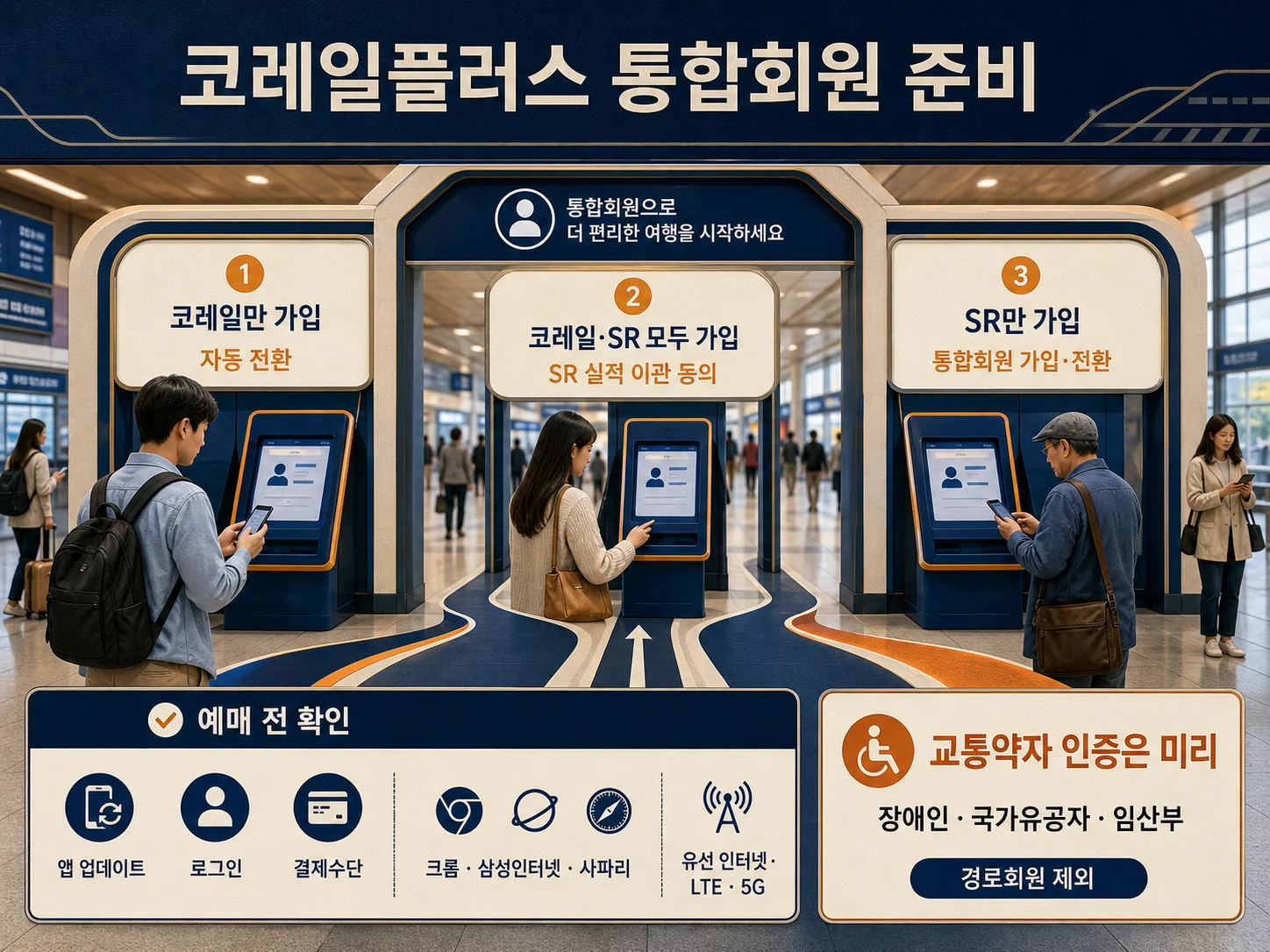 코레일플러스 통합회원 전환과 로그인 사전 점검