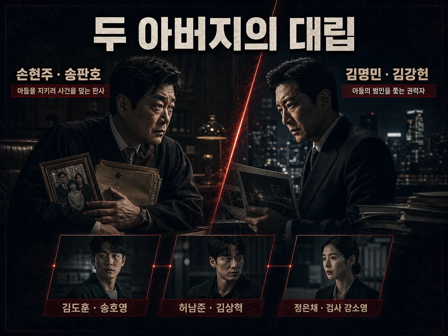손현주와 김명민이 연기한 유어 아너 두 아버지의 대립