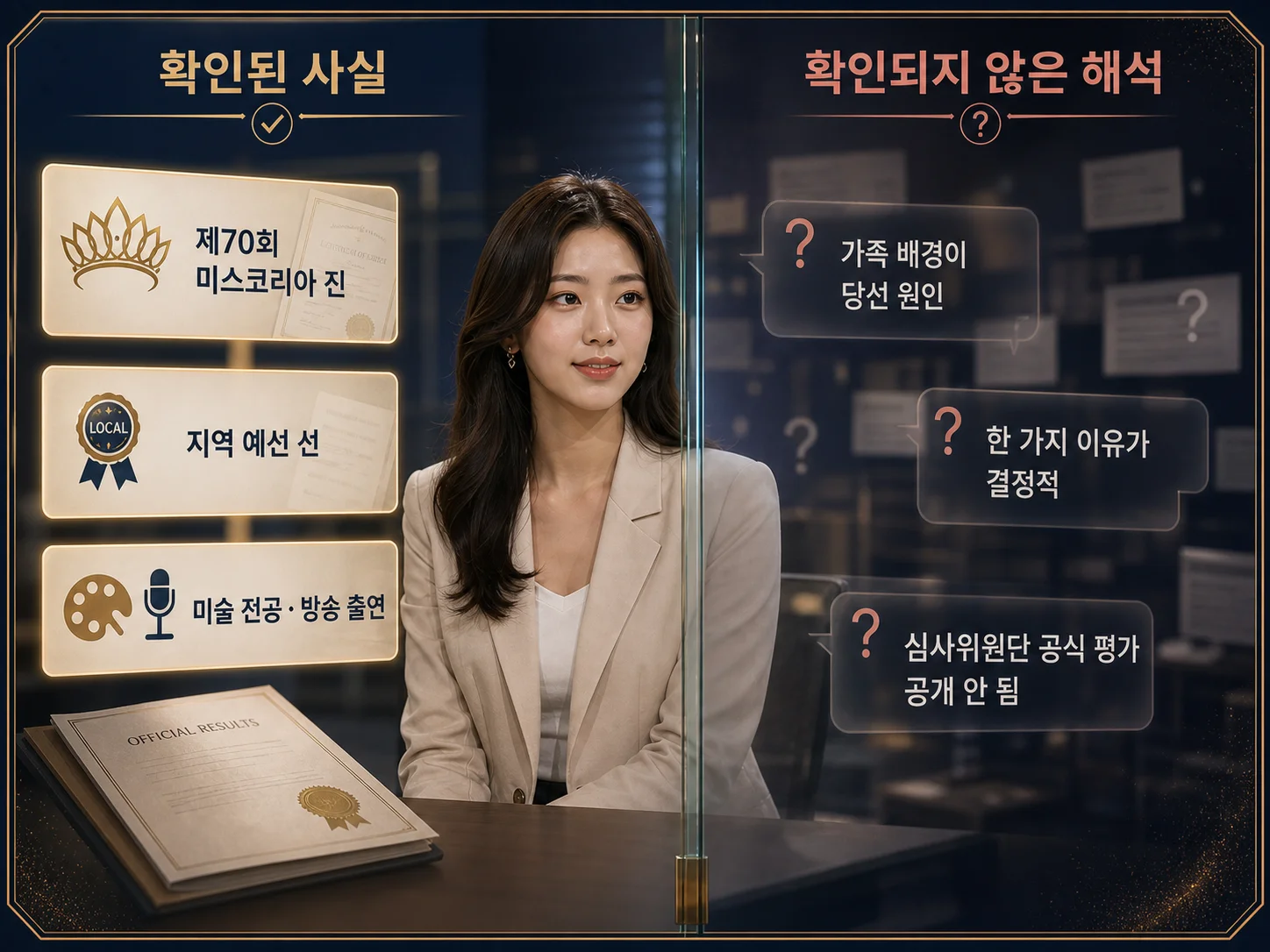 우서윤 미스코리아 당선 결과와 확인되지 않은 온라인 해석의 구분