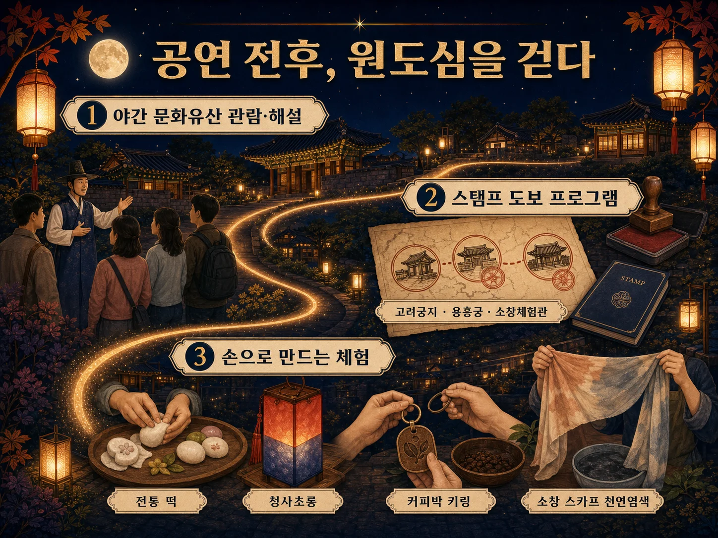 강화별밤야행 문화유산 도보투어와 체험 프로그램.