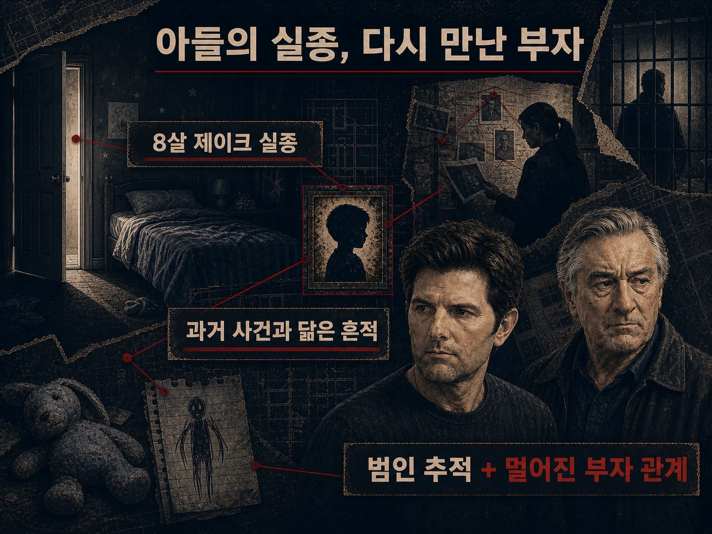 제이크 실종 사건과 피트·톰 부자의 위스퍼맨 수사 이야기.