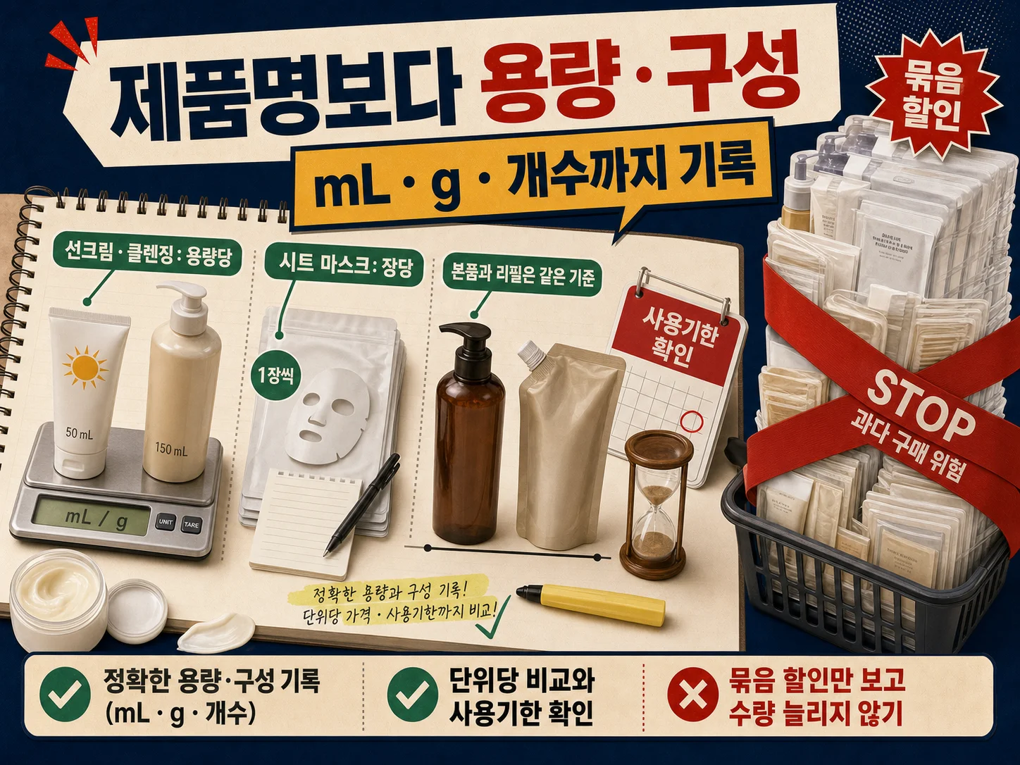 돈키호테 뷰티 제품의 용량과 사용기한을 비교하는 쇼핑 팁