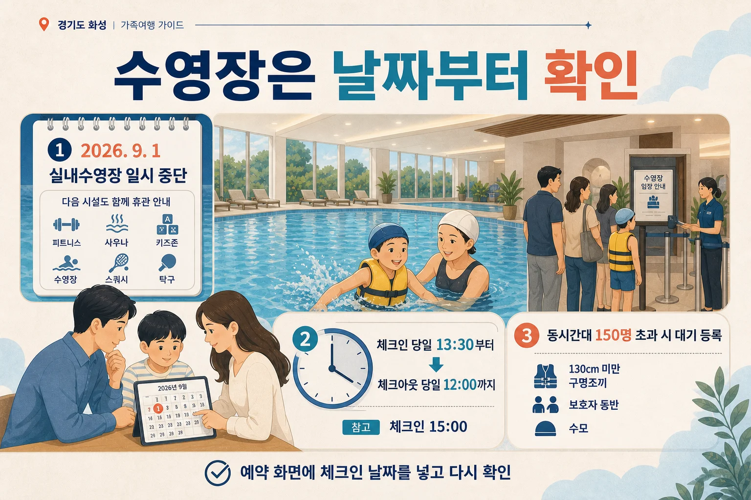 롤링힐스 호텔 실내수영장 운영일과 이용 규정 확인