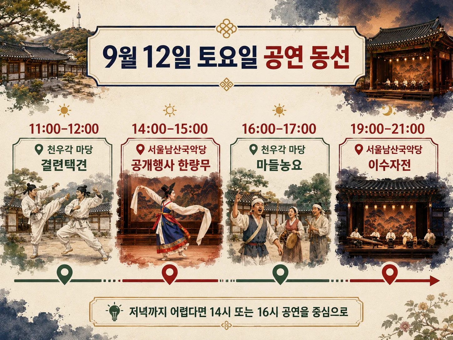 서울무형문화축제 토요일 공연 시간표·남산골한옥마을 동선