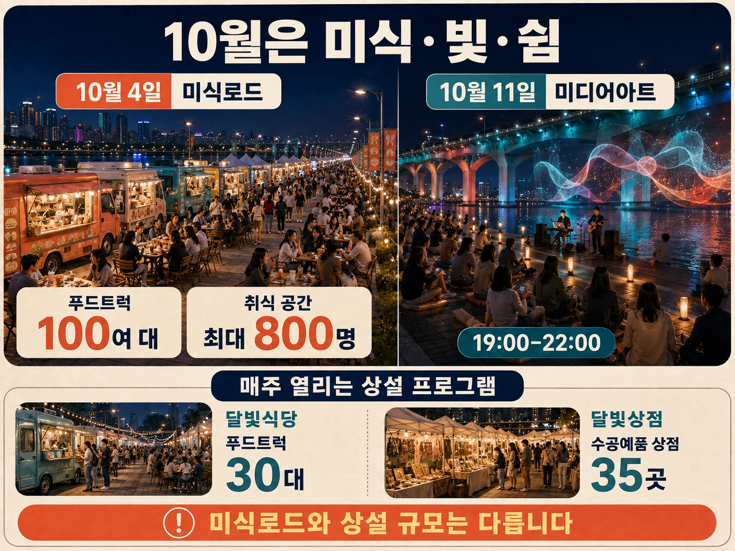 잠수교 축제 미식로드와 달빛 프로그램 정보