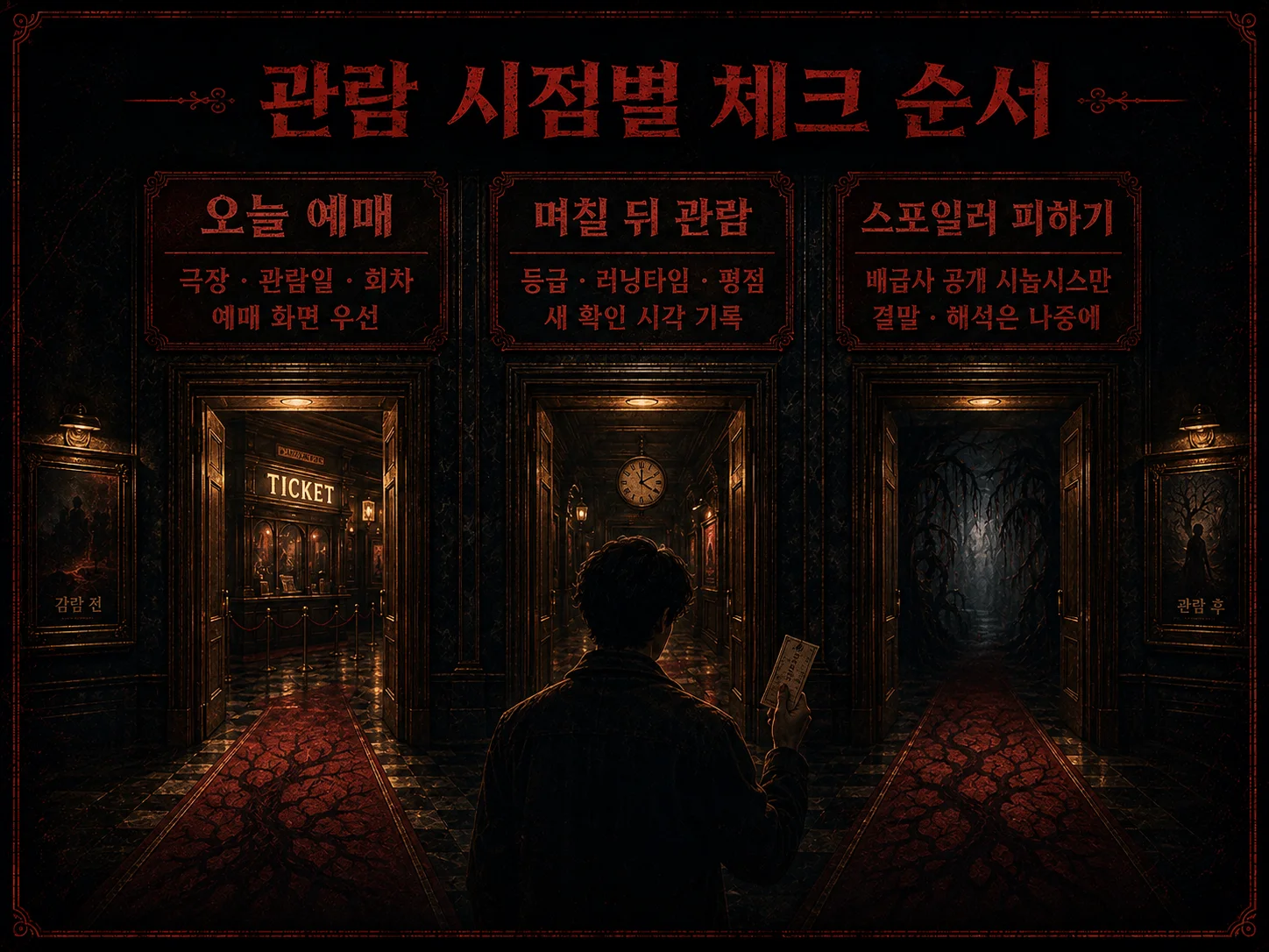 옵세션 예매 전 상영시간과 관람 정보 확인