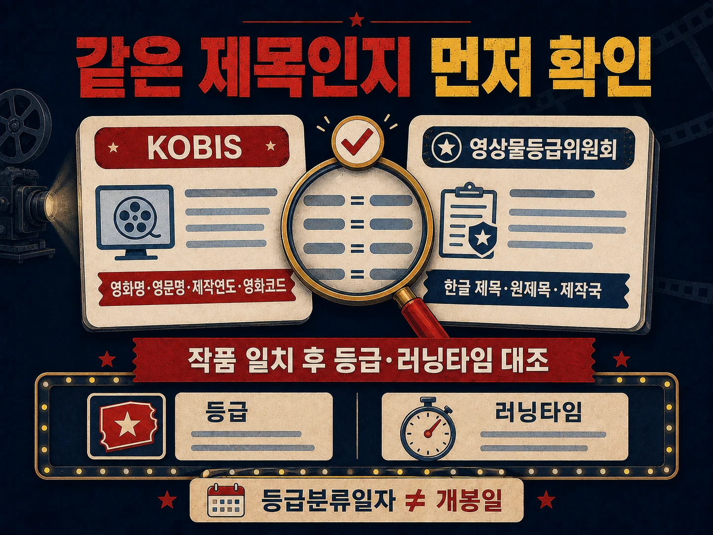 영화 관람등급과 러닝타임 대조 확인
