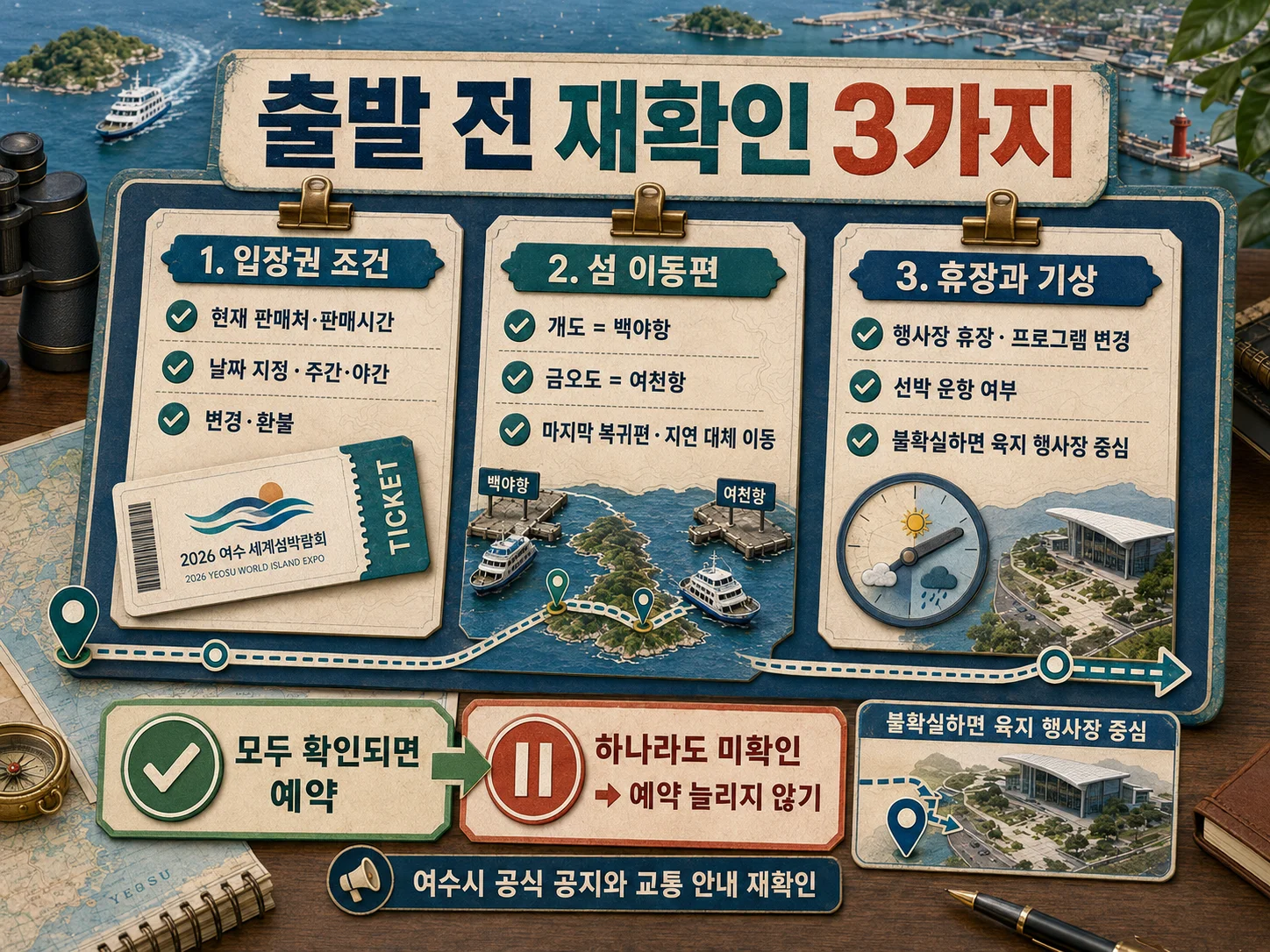 여수 섬박람회 일정 재확인 체크리스트