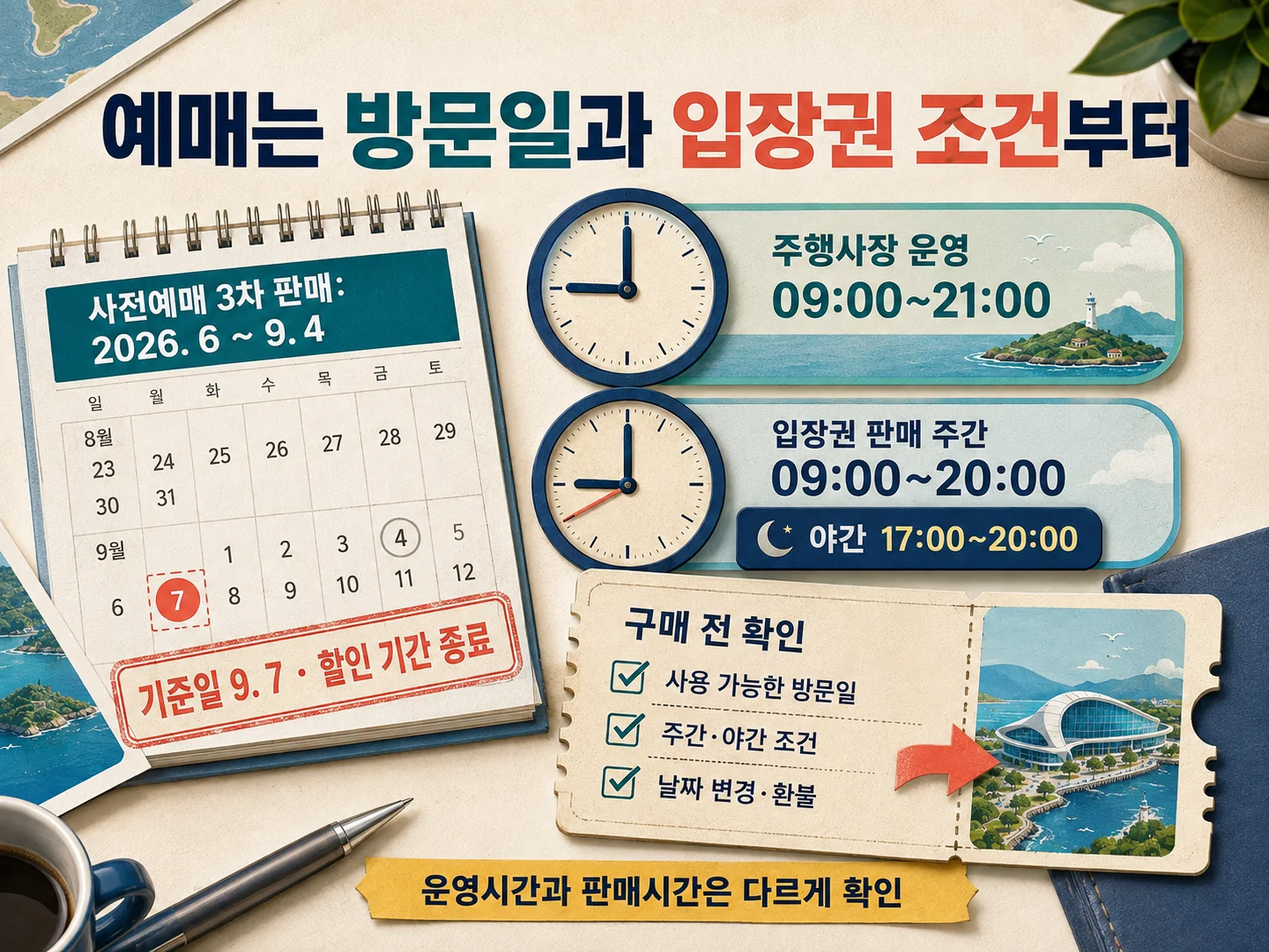 여수세계섬박람회 입장권 조건 확인