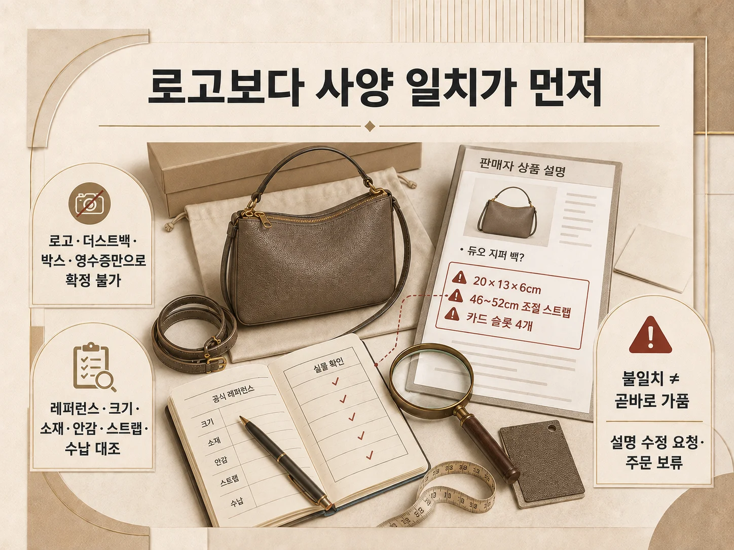 • 셀린느 듀오백 정품 확인을 위한 레퍼런스와 제품 정보 대조