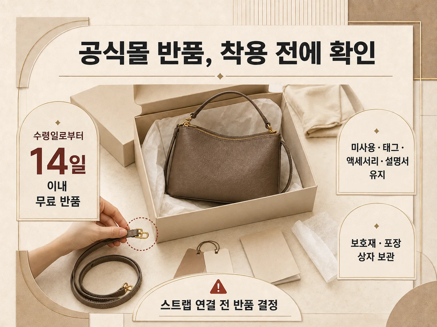 • 셀린느 공식몰 반품 조건과 스트랩 사용 전 확인 사항