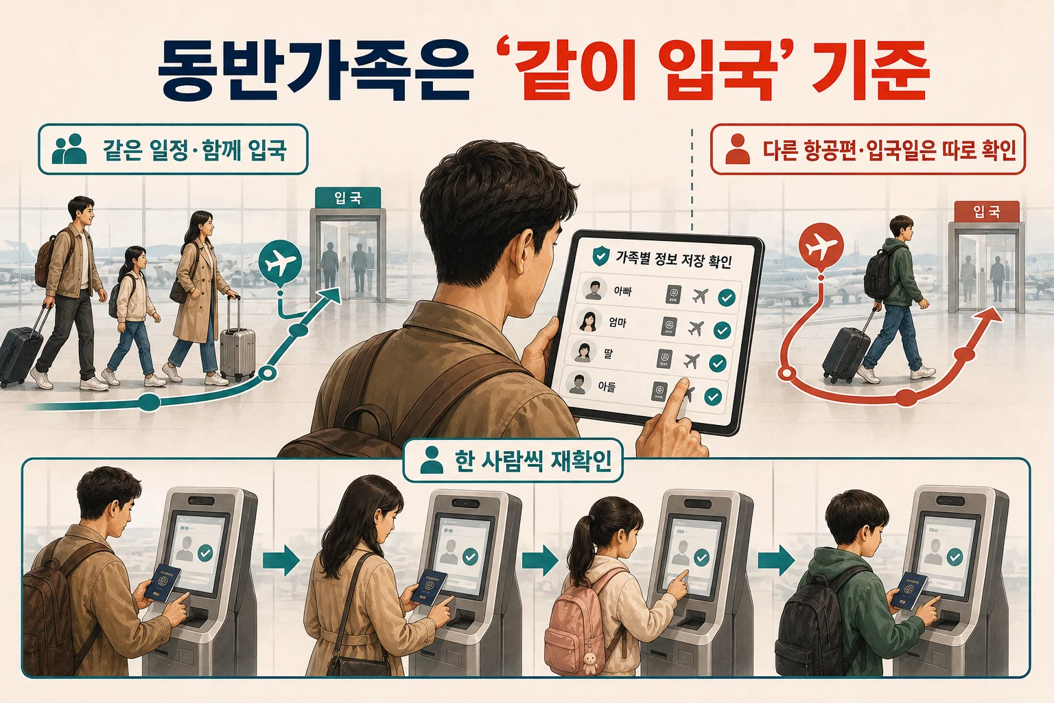 - 비짓재팬웹 동반가족 등록과 입국 일정 확인