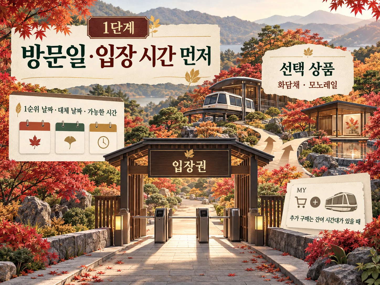 화담숲 입장권 방문 날짜와 입장 시간 선택 방법
