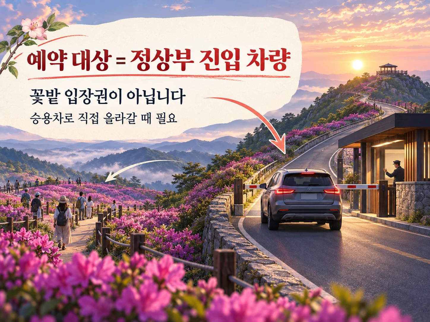 감악산 별바람언덕 정상부 차량 예약 대상과 입장 방식