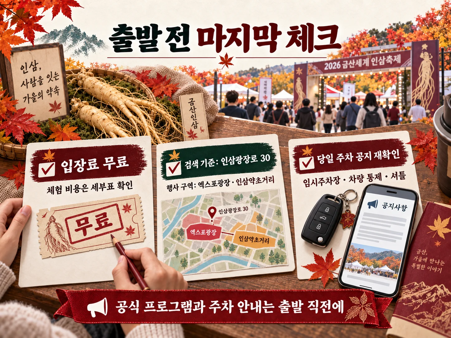 금산세계인삼축제 입장료와 행사장 주소 및 주차 안내