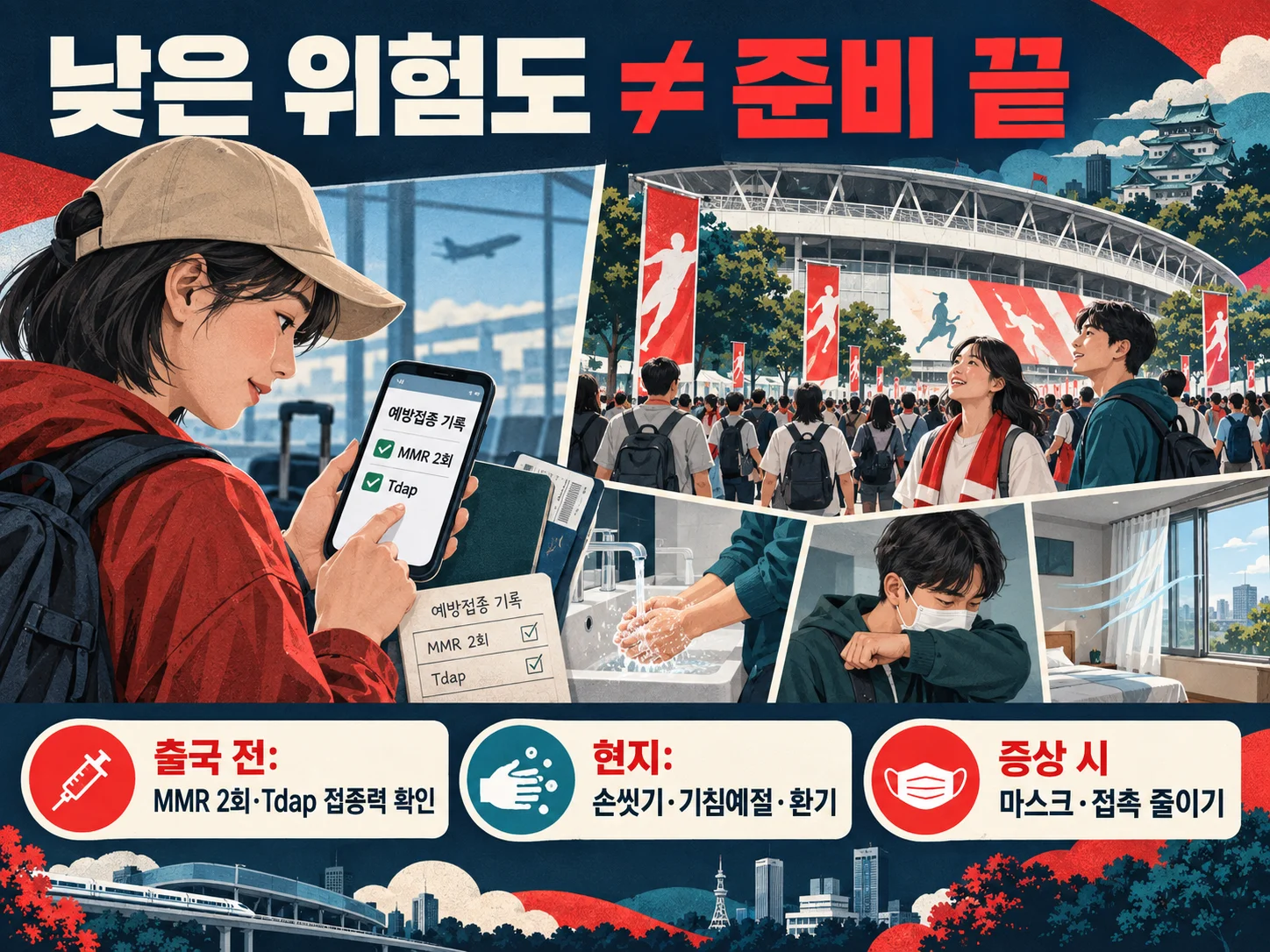 일본 여행 감염병 예방수칙과 예방접종력 확인