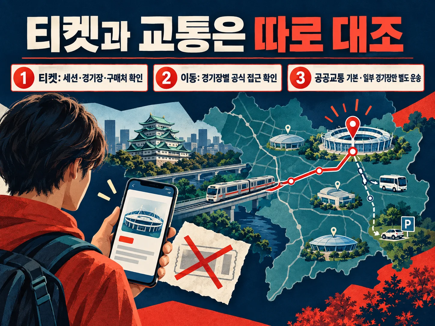 아시안게임 경기티켓과 경기장 교통 확인