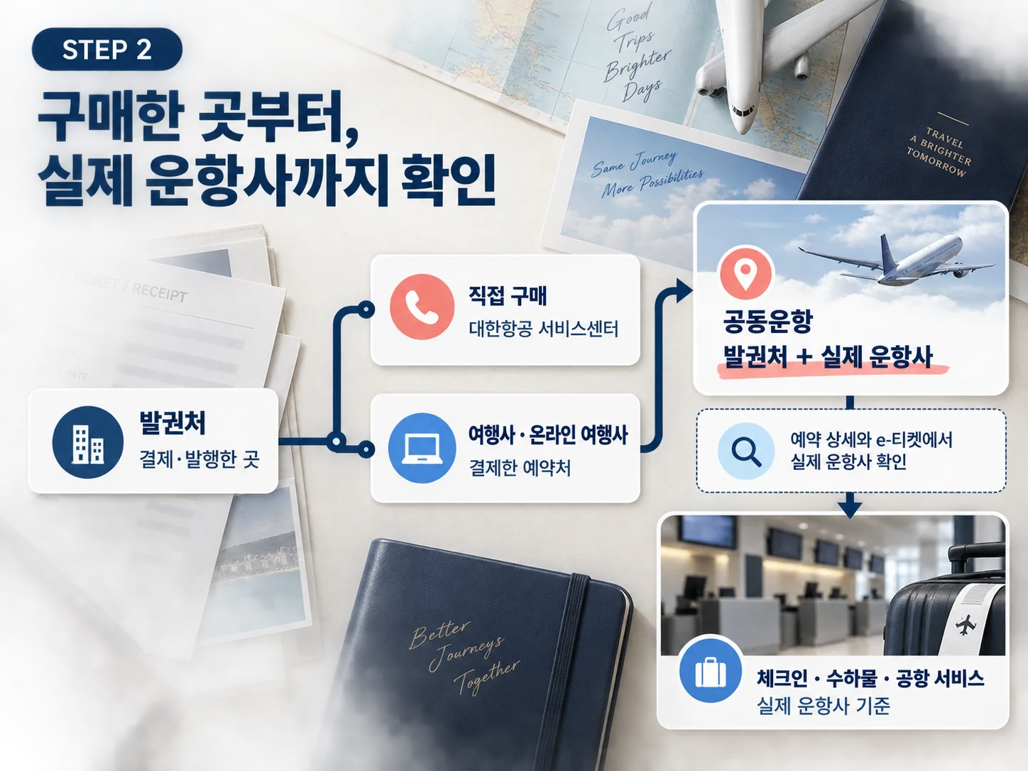 항공권 이름 정정을 위한 발권처와 실제 운항사 확인