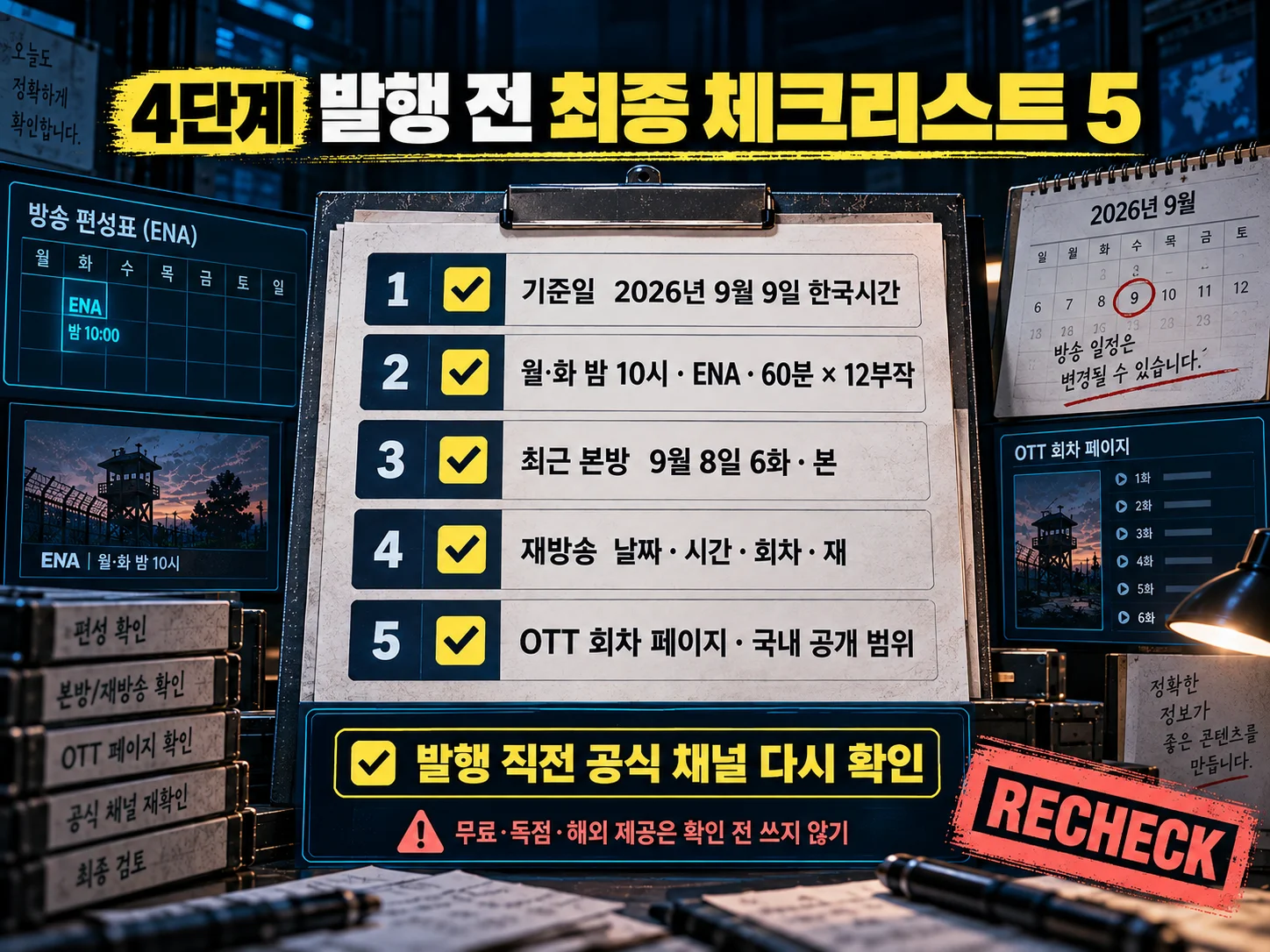 신병4 방송 회차와 OTT 정보 발행 전 체크리스트