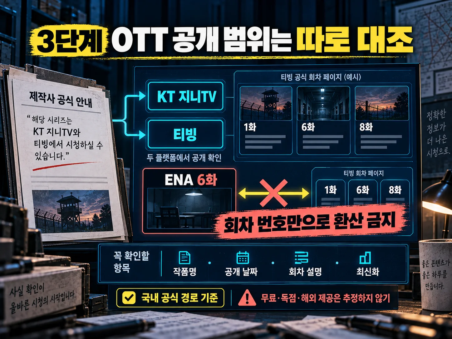 신병4 티빙과 지니TV OTT 회차 공개 범위 확인