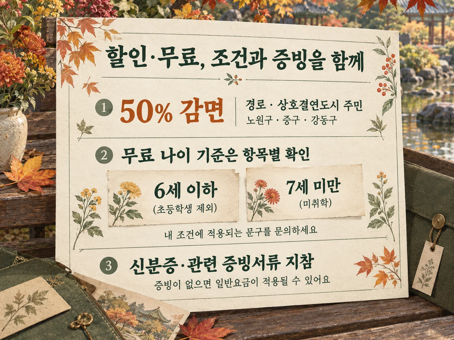 포천 한탄강 가든페스타 할인·무료입장 대상과 증빙서류 안내