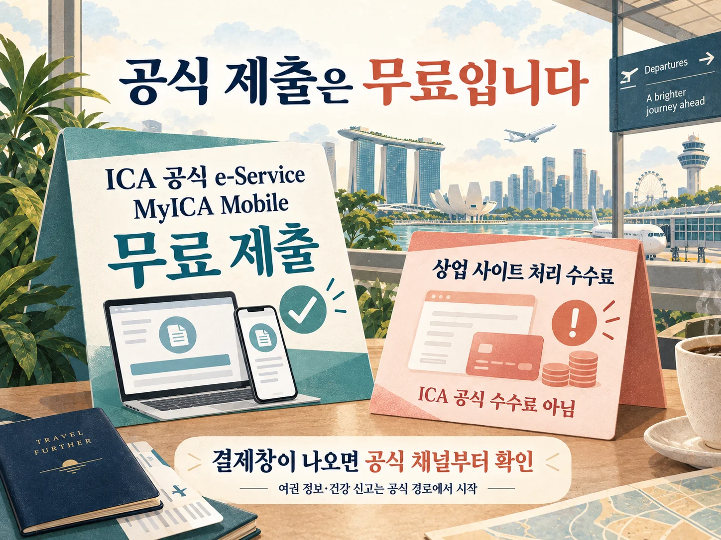 SG Arrival Card 공식 무료 제출 채널과 유료 대행 구분