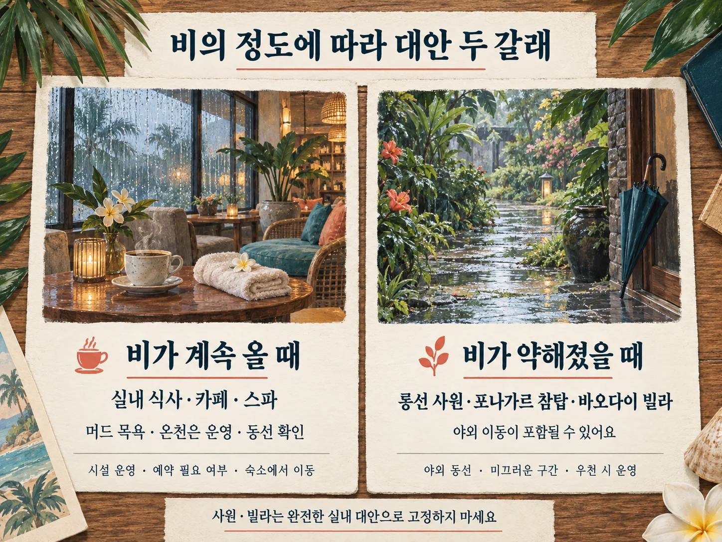 나트랑 우기 비 오는 날 실내 대안 일정