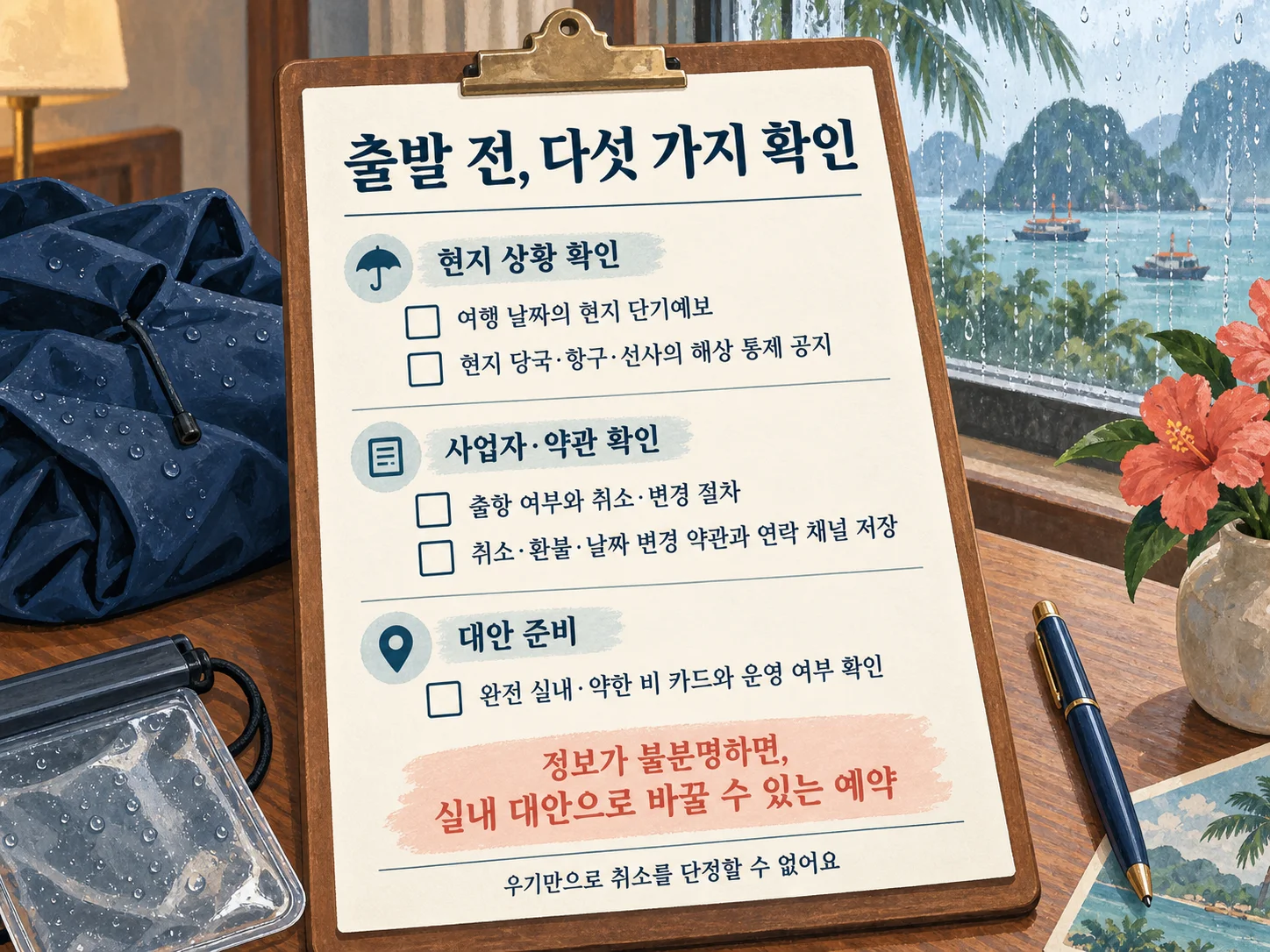 나트랑 섬투어 출발 전 최종 확인 목록