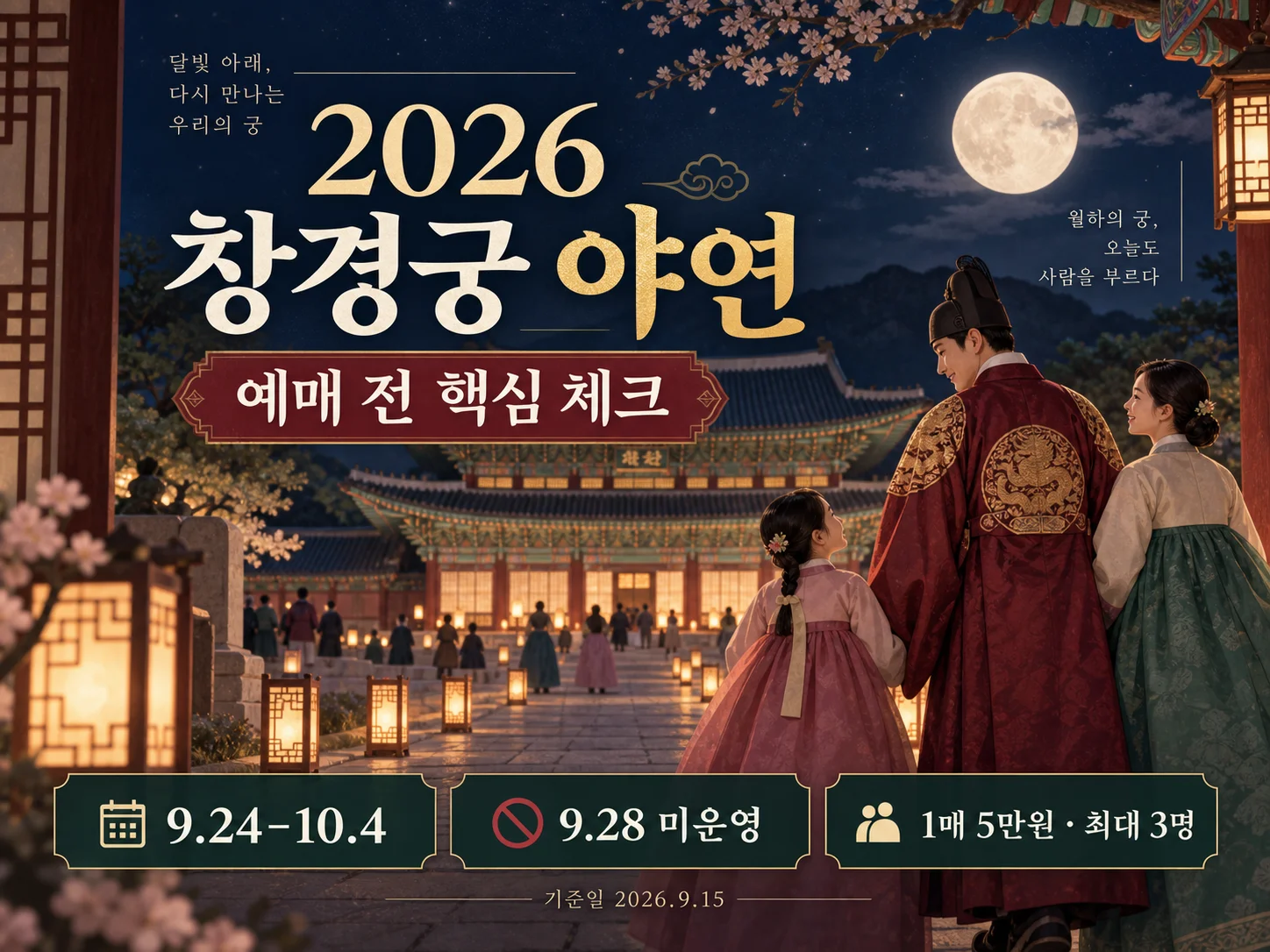 창경궁 야연 예매와 관람 방법을 안내하는 대표 이미지