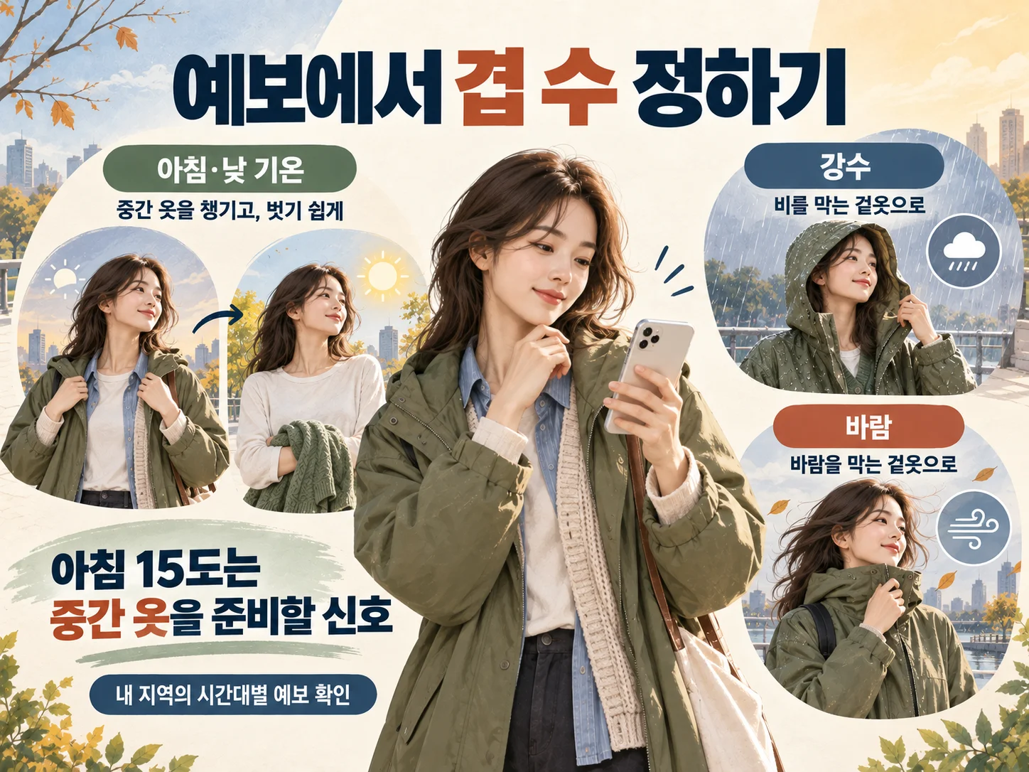· 기상청 예보로 아침 기온·강수·바람을 확인하는 옷차림 기준