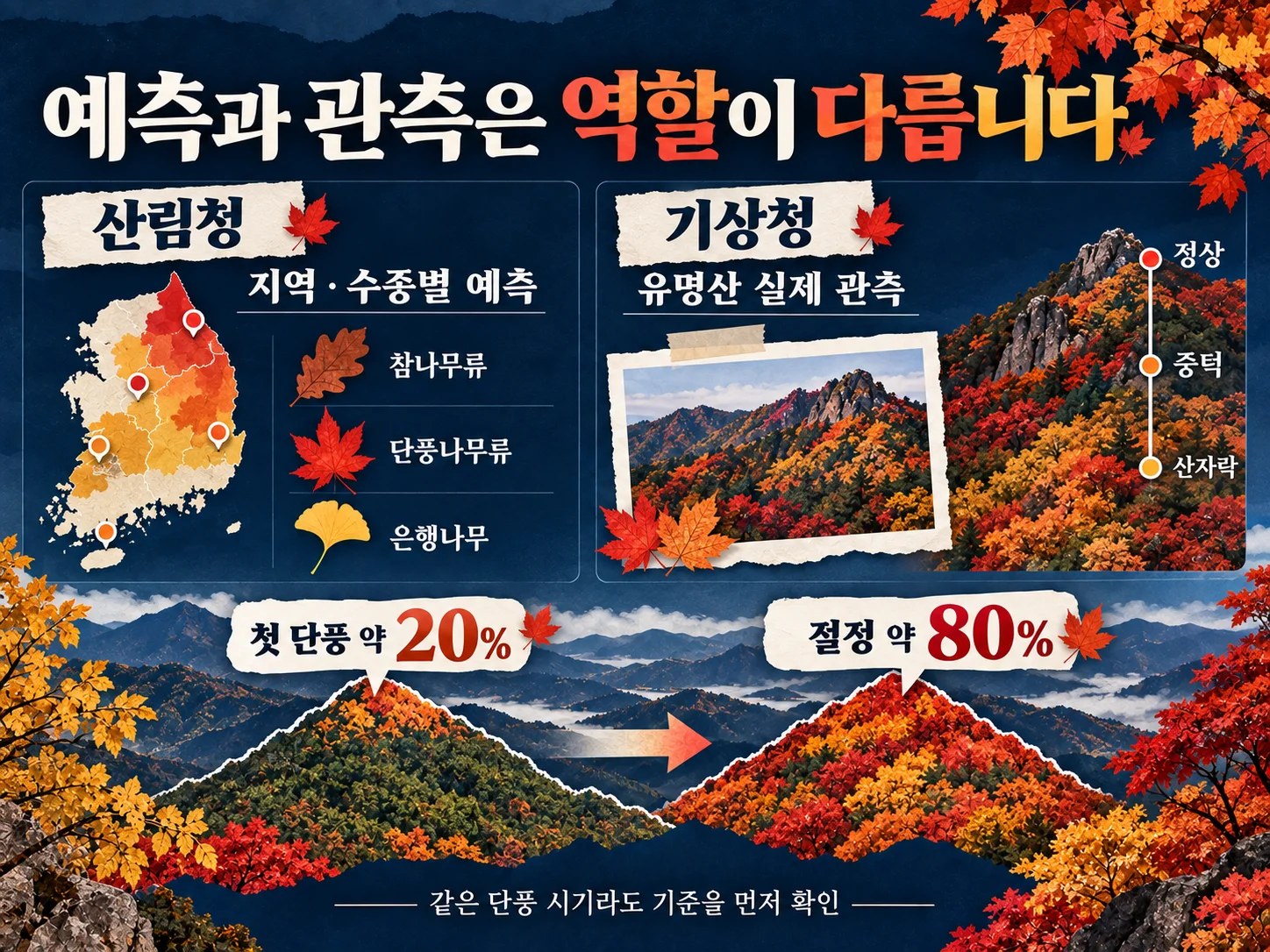 산림청 예측과 기상청 관측으로 보는 2026 단풍 시기