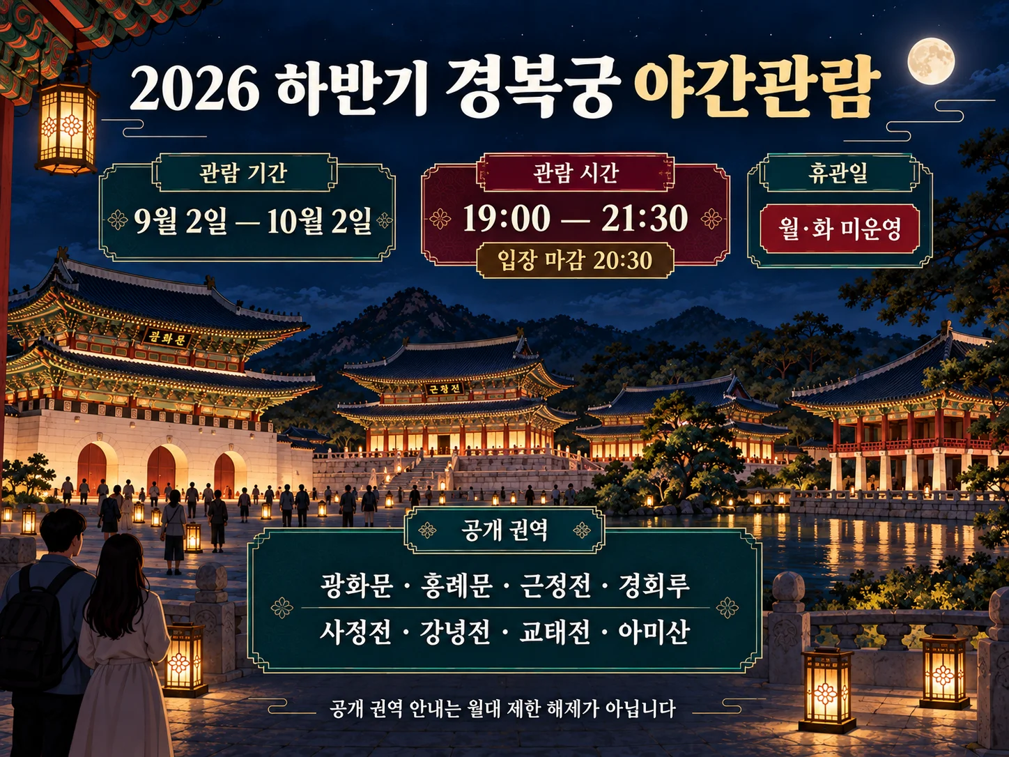 경복궁 야간관람 운영시간과 근정전 공개 권역