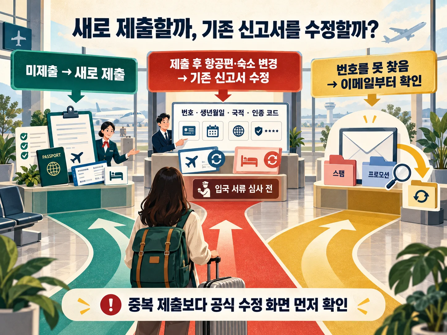 • 대만 입국신고서 항공편·숙소 변경 시 기존 신고서 수정 방법