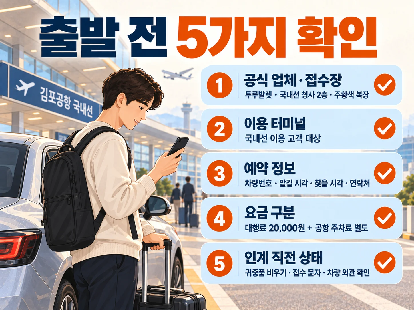 김포공항 주차대행 출발 전 공식 업체와 예약·요금 확인 목록