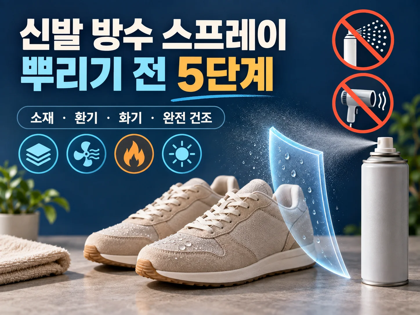 - 신발 방수 스프레이 사용 전 소재·환기·건조시간을 확인하는 안전 가이드