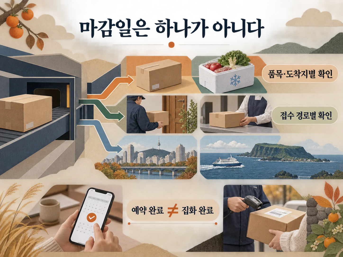 추석 택배사별 접수 마감과 실제 집화일 차이