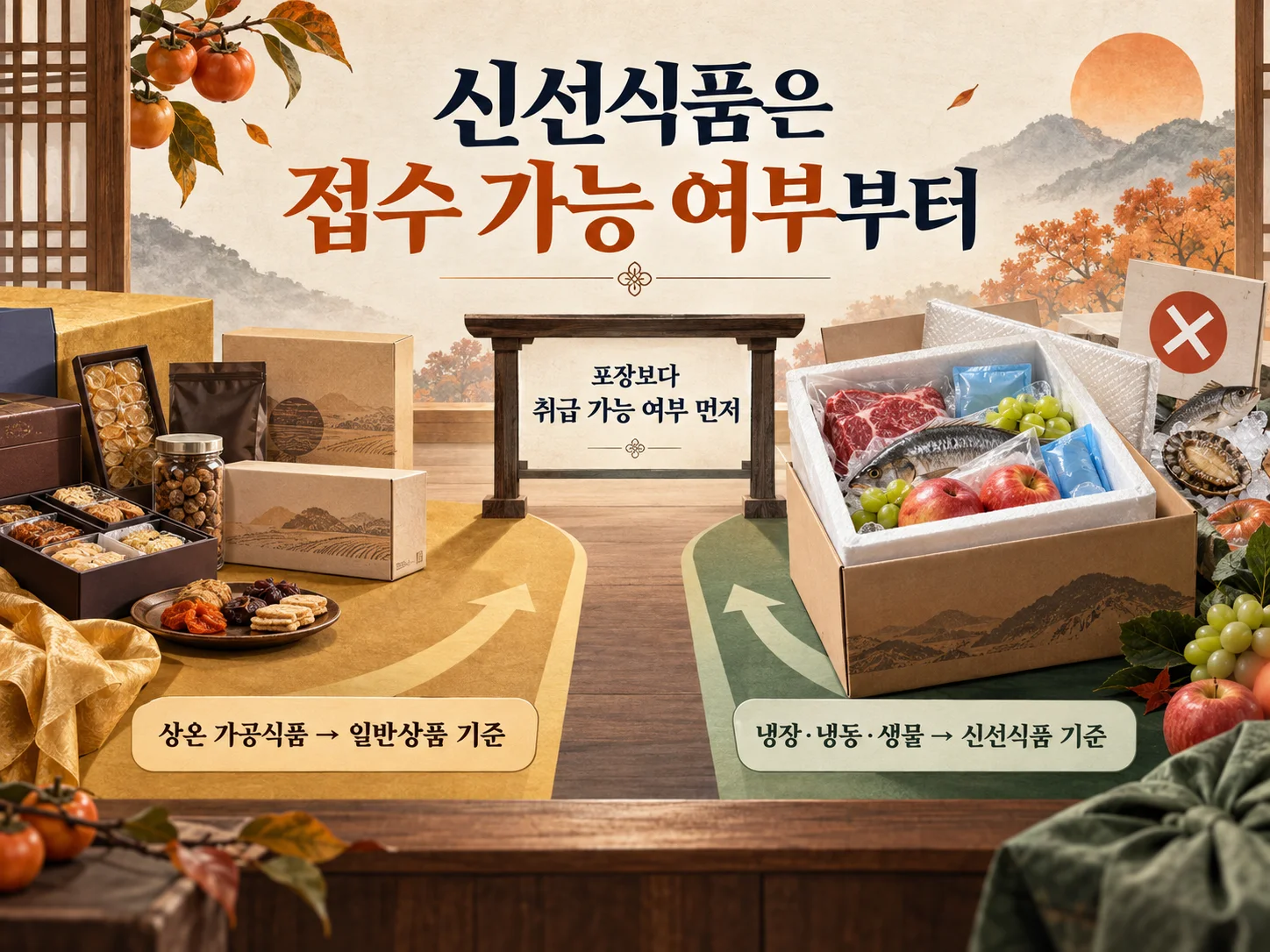 추석 신선식품 택배 접수 제한과 포장 확인