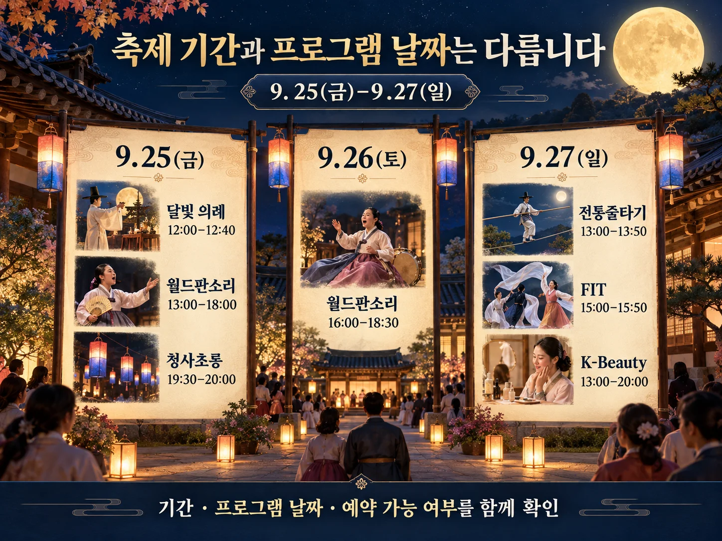 - 2026 남산골한옥마을 추석축제 일정·운영시간·방문 유의사항