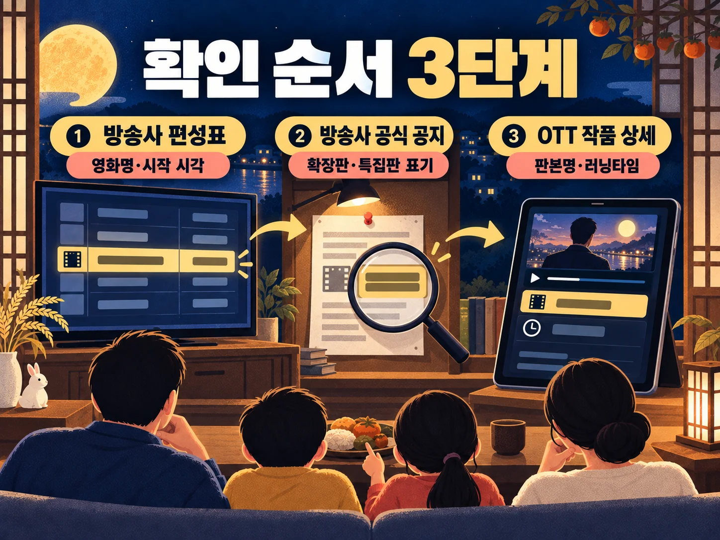 공식 편성표와 OTT 상세 정보로 확장판 여부 확인
