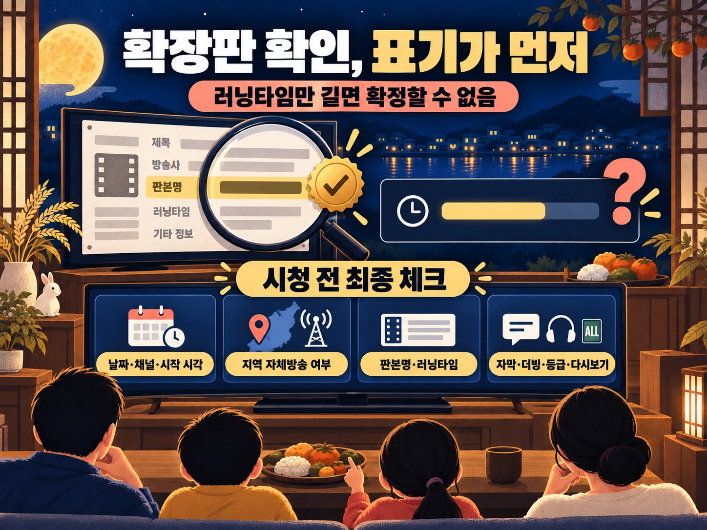 확장판 OTT 시청 전 방송시간·판본 체크리스트