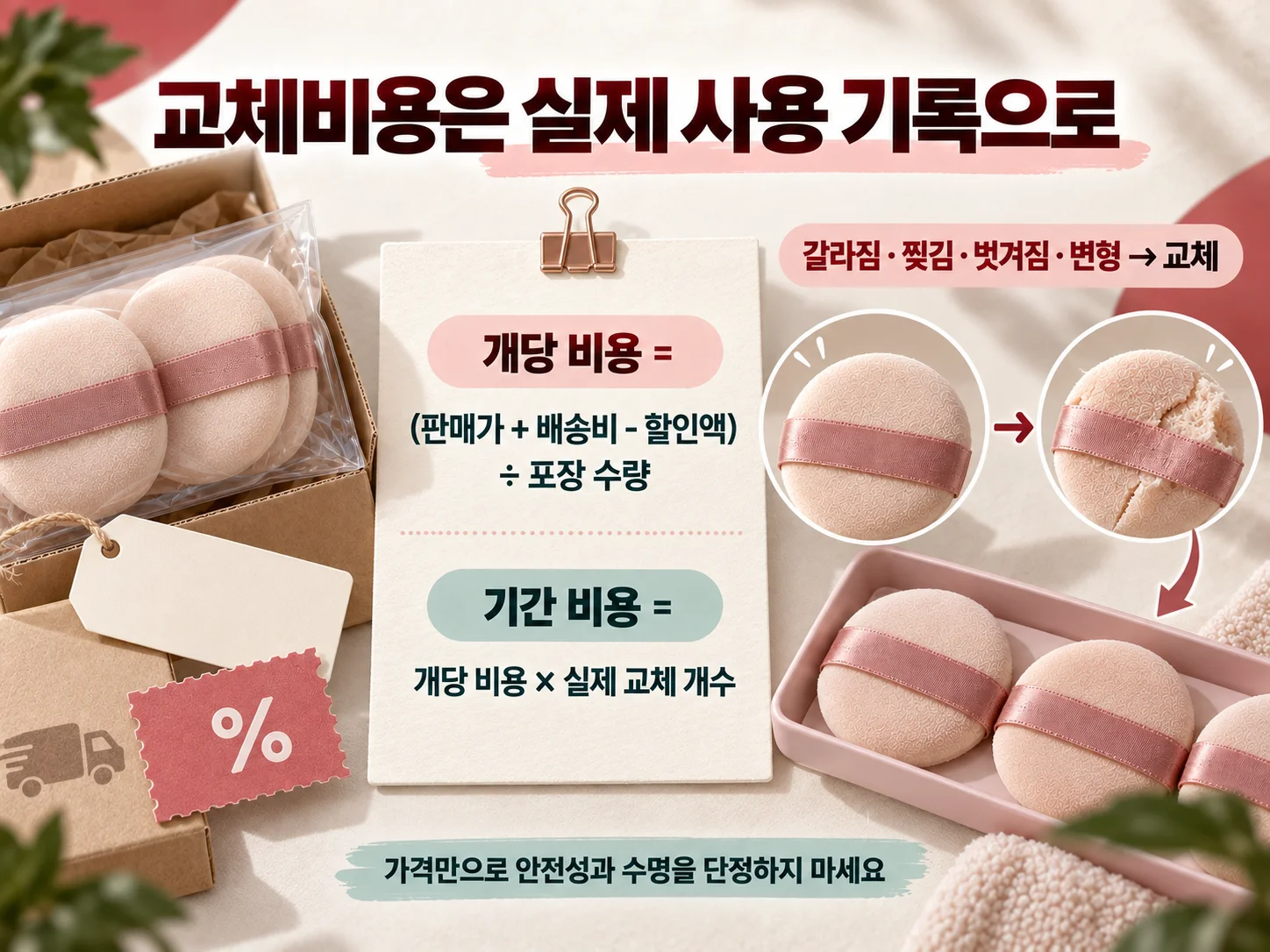 퍼프 교체비용 계산과 손상 시 교체 기준