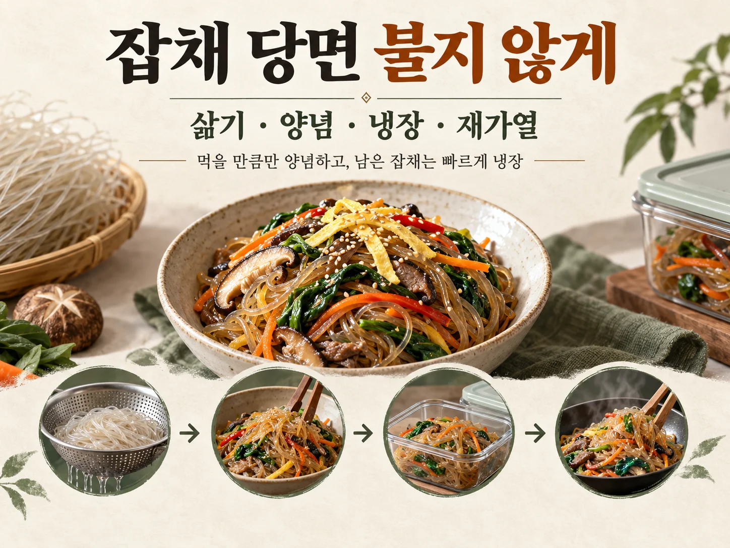 잡채 당면 불지 않게 보관하는 방법 안내