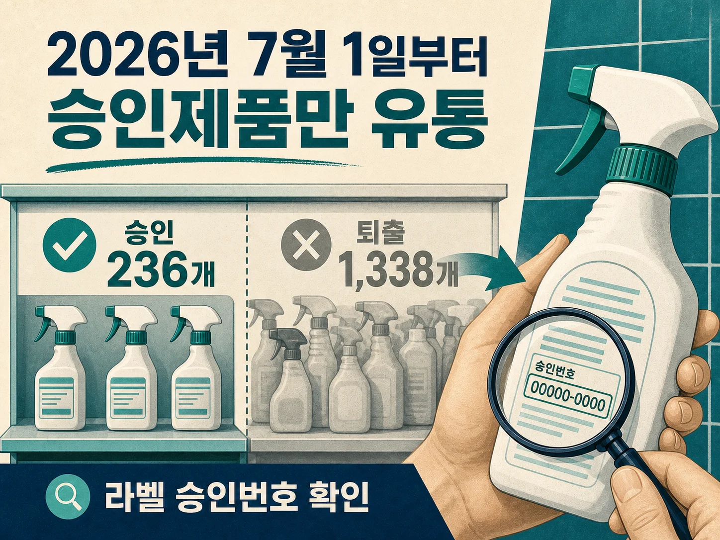 살생물제품 승인 규정 시행으로 줄어든 곰팡이제거제 유통 품목 설명