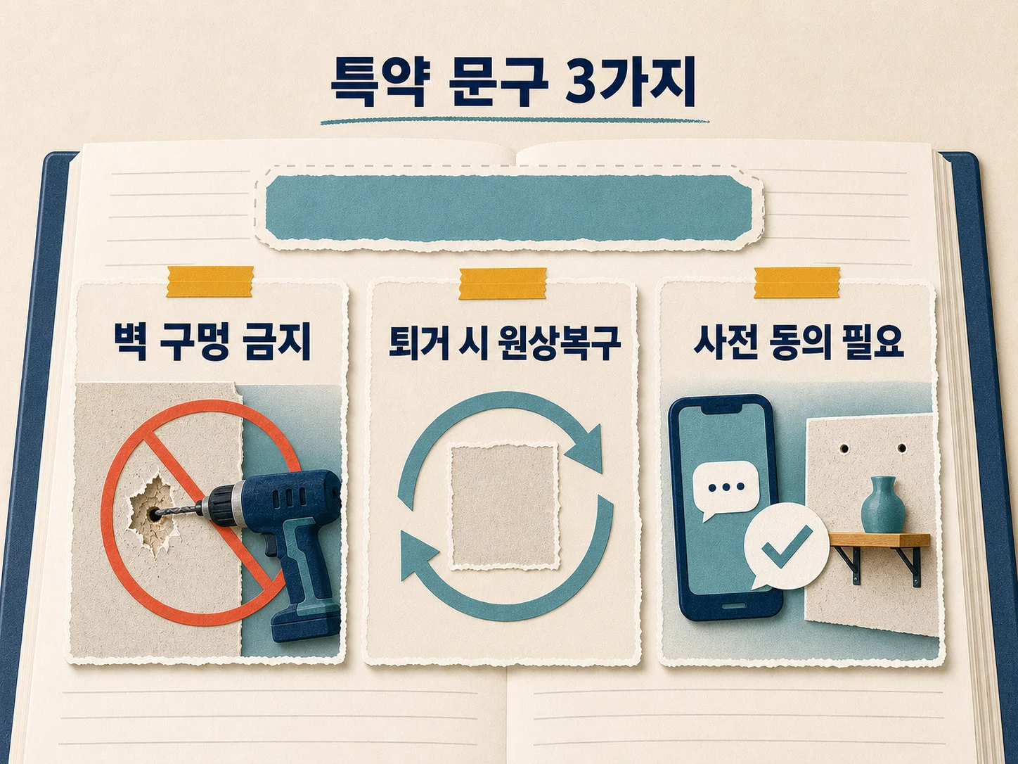 임대차 계약서 특약사항에서 벽 관련 문구 확인하기