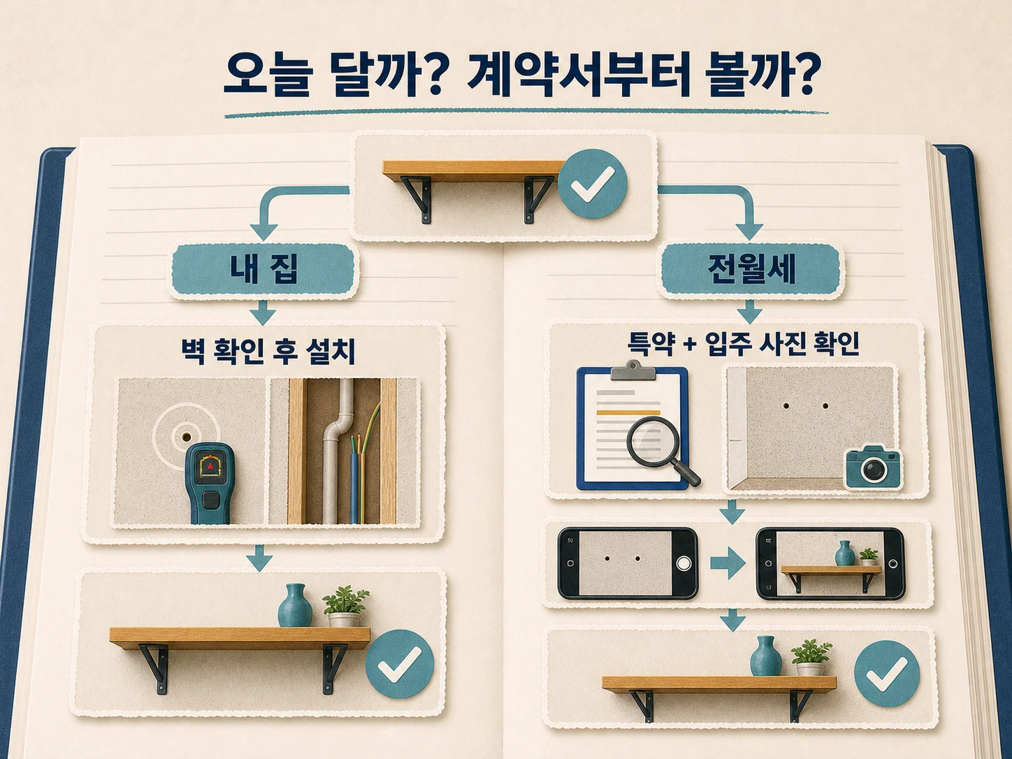 입주 당시 벽 상태를 사진으로 남기는 절차