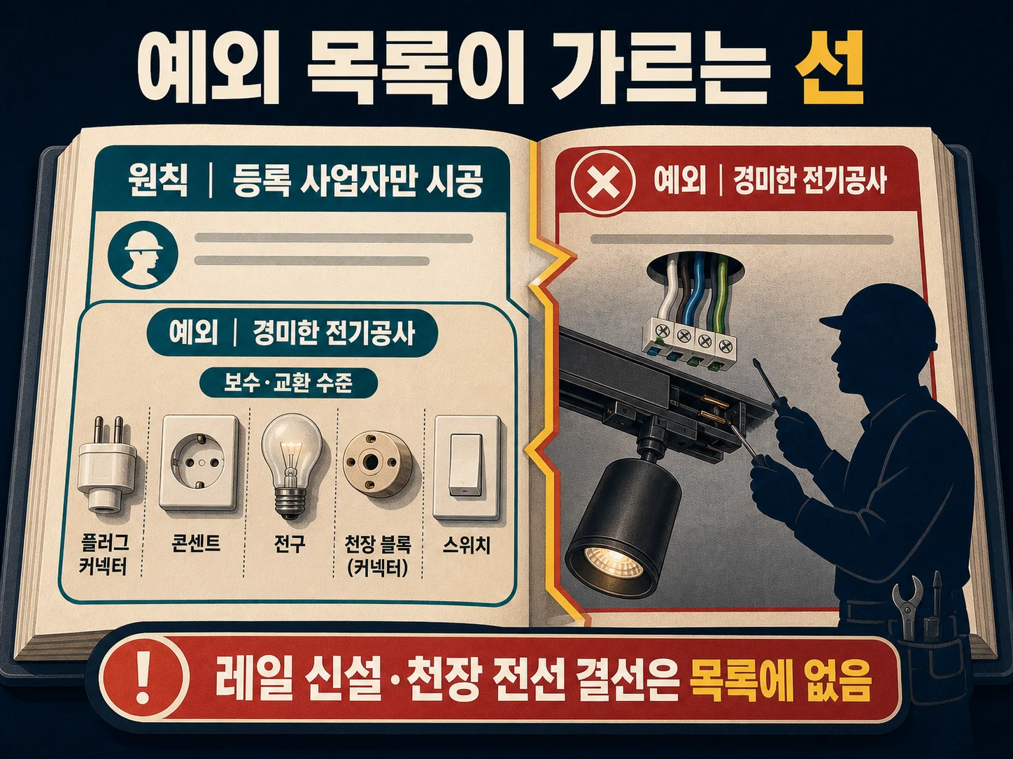 전기공사업법 시행령이 정한 경미한 전기공사 목록 확인