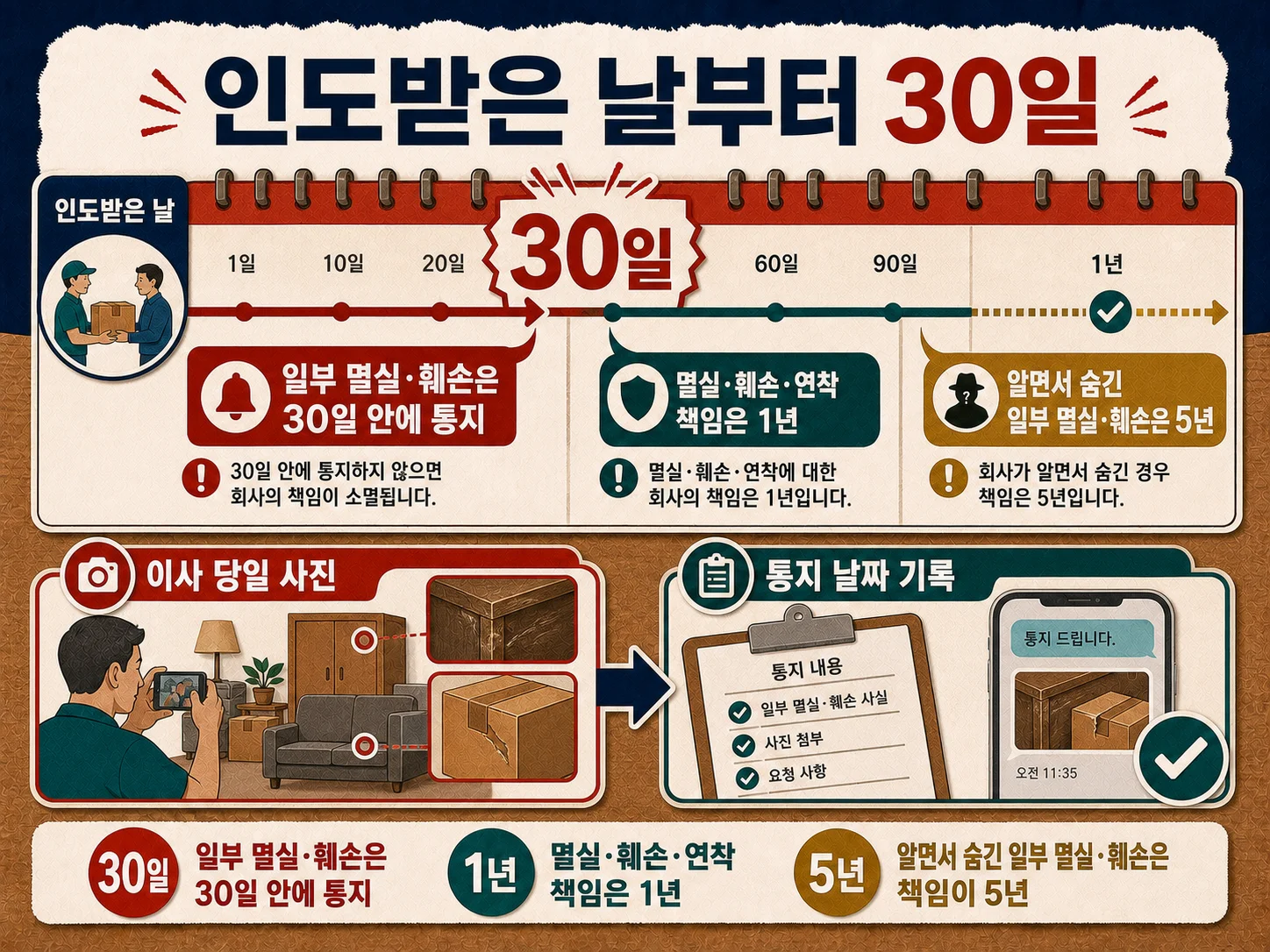 이사화물 파손 신고 기한 30일과 견적서 선택 기준 비교 안내