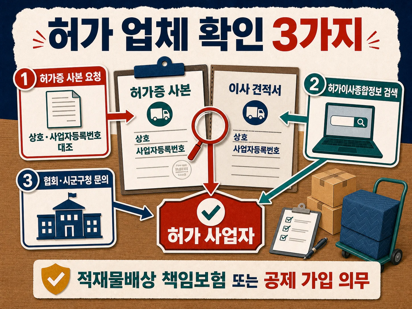 운송주선사업 허가업체 확인 방법과 포장이사 잔금 지급 시점 안내