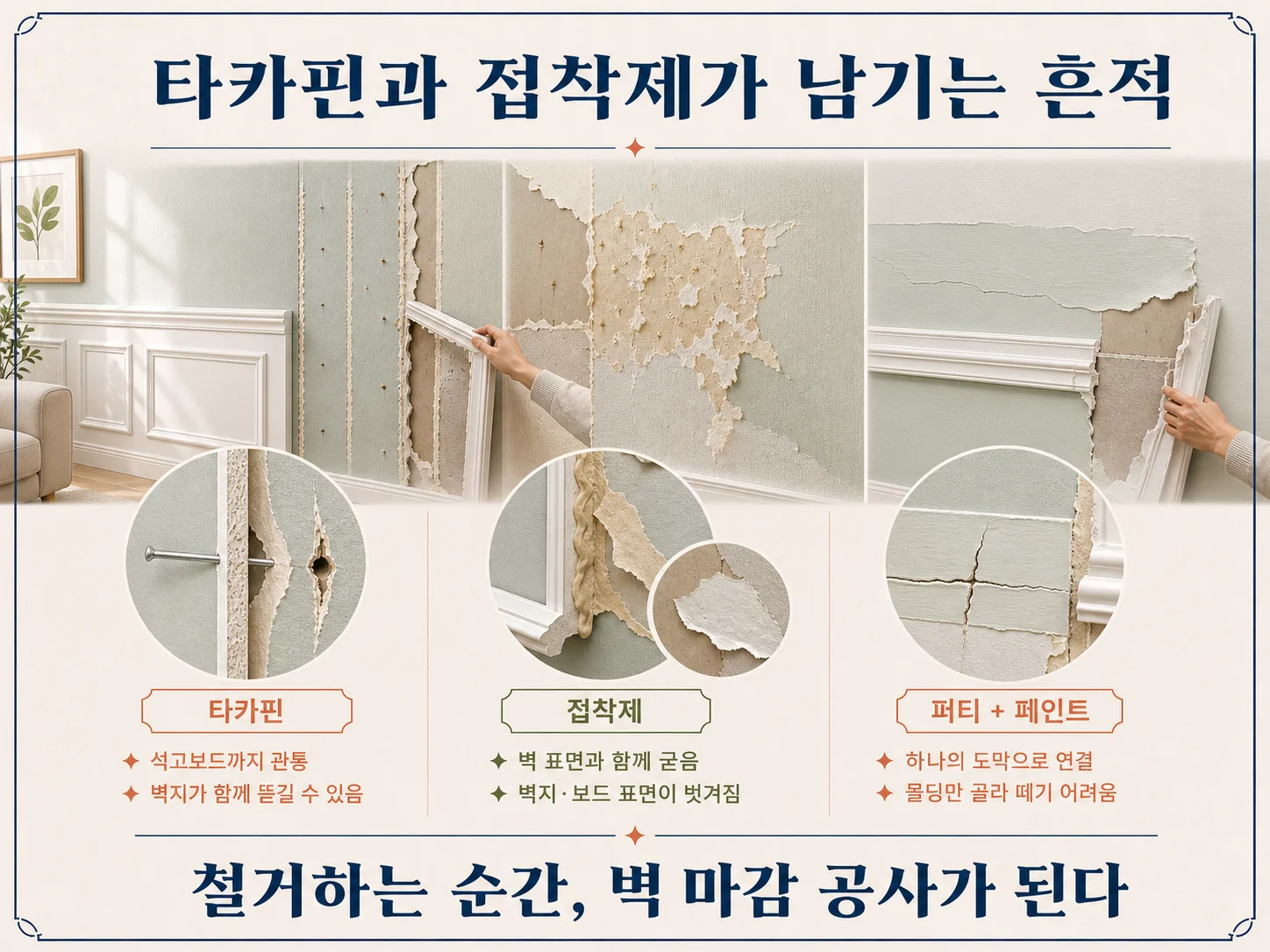 타카핀 접착제 흔적과 임차인의 부속물 매수청구권 철거권